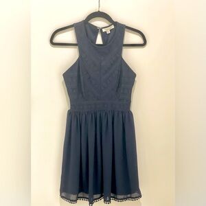 Francesca's Sleeveless Dress - Navy & Lace Size XS